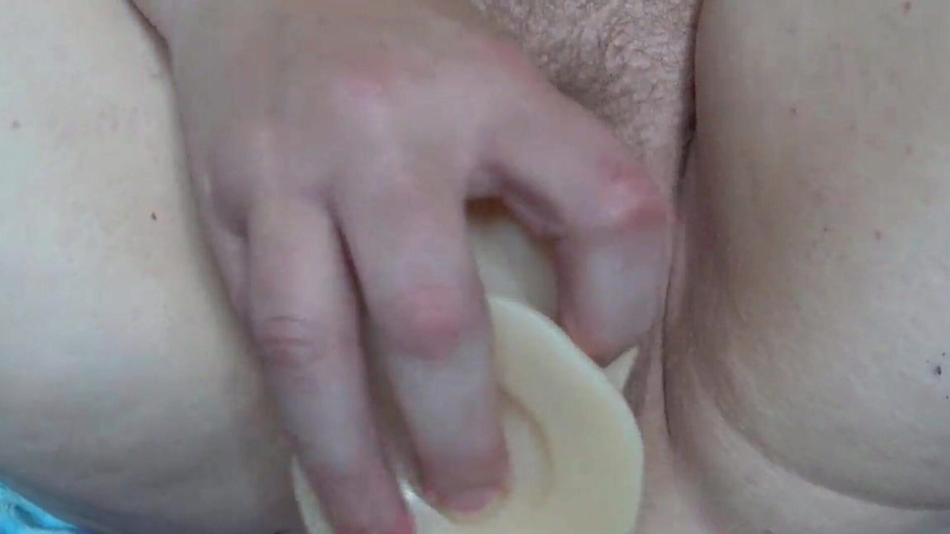 Mature shaggy soaked vagina sloshing close up Fetish and ASMR Chubby milf milks with a sex tool