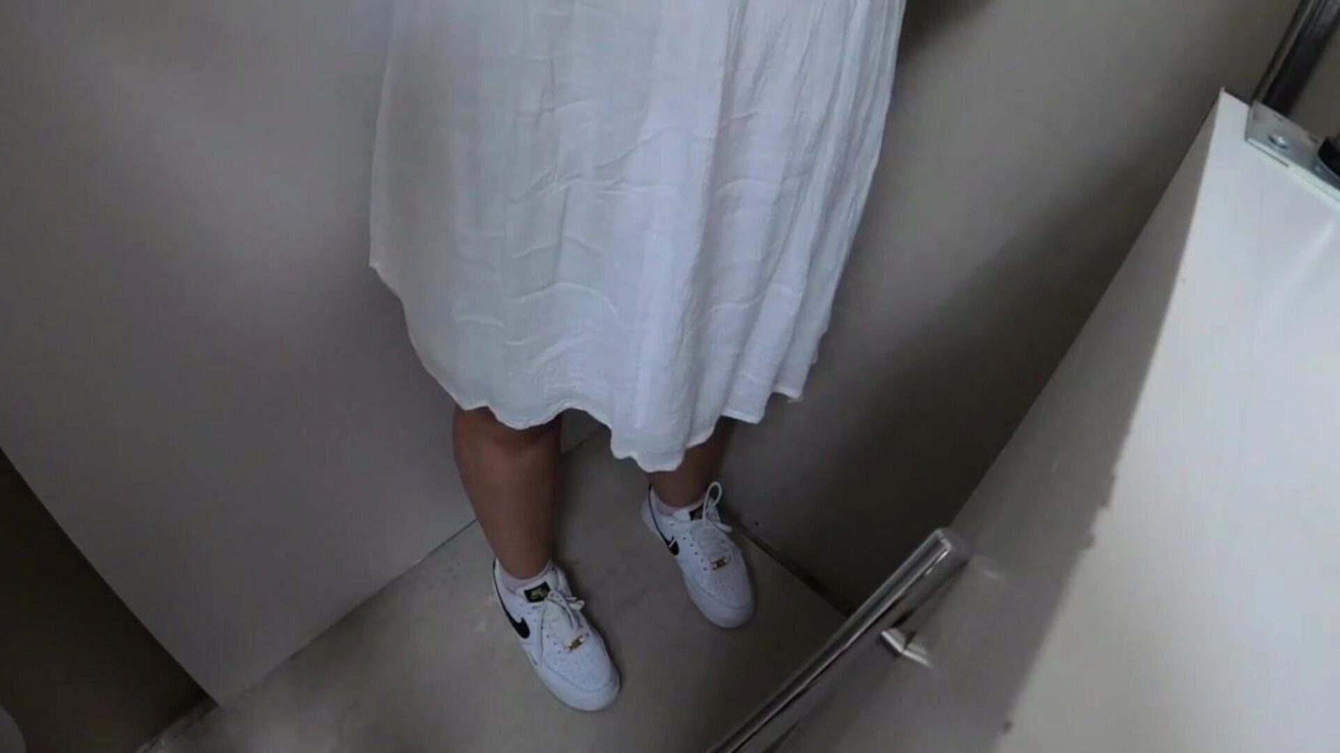 Guy Grinding his Dick on my Step Mom Ass in shitter at a White Dress Code Party whilst at the same time Daddy was awaiting for her!