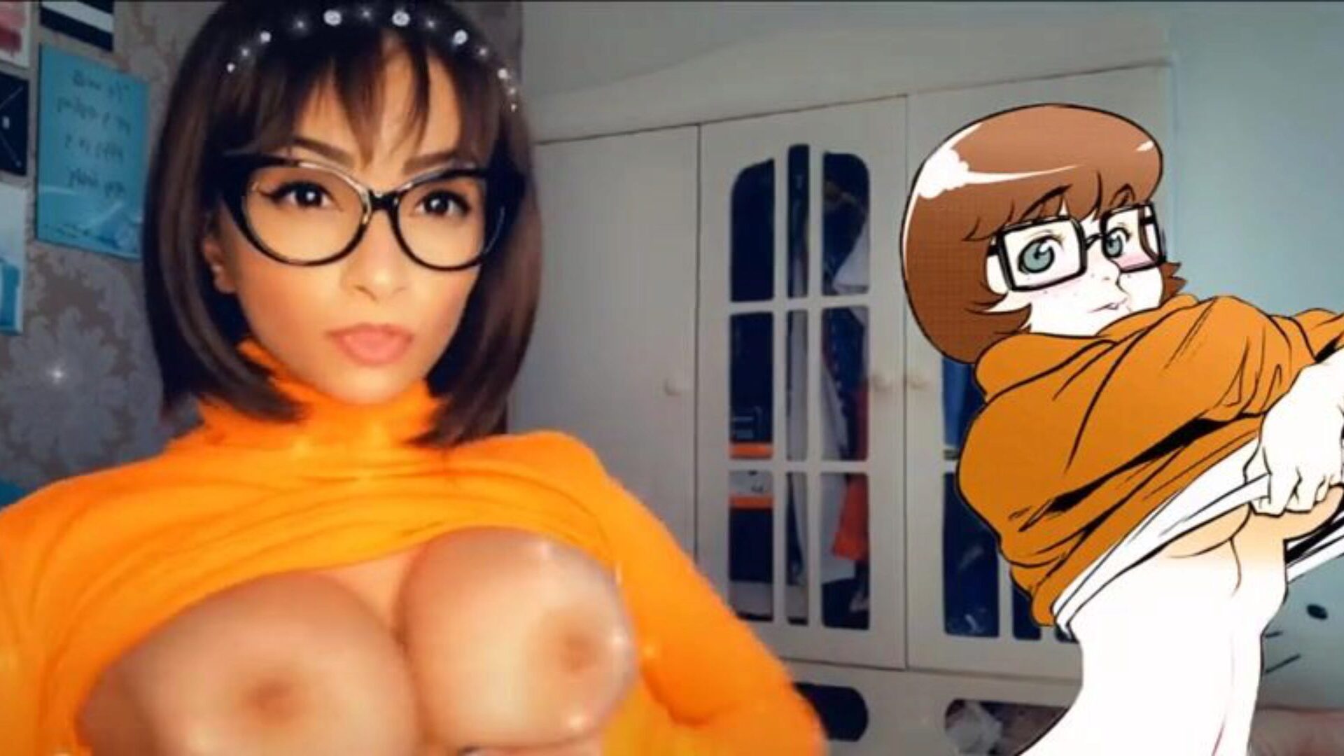 Velma & the Monster Creampie - Velma CHUPANDO gostoso o Pau do Monstro gobbled encher a Boquinha de Leitinho - Scooby Doo