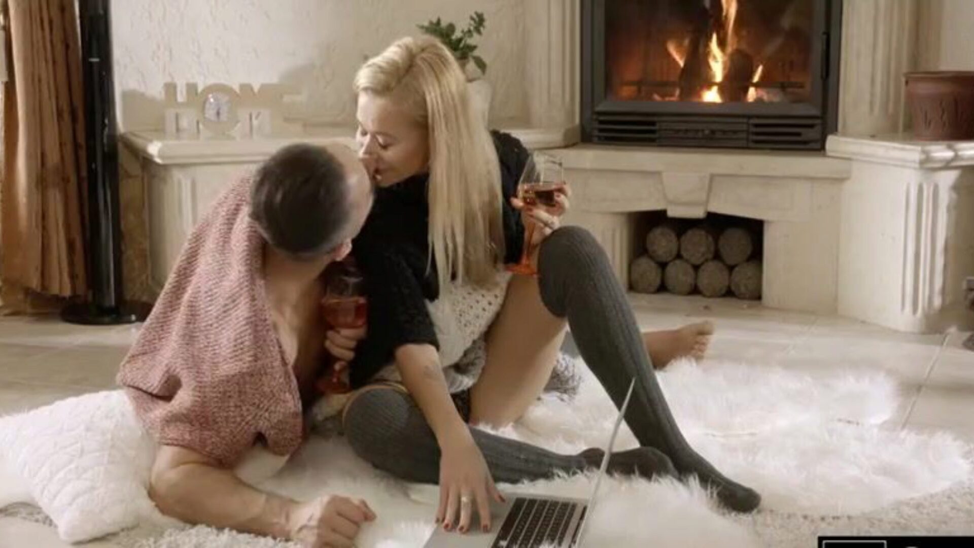Hot Blondie craves BAE's Wang by the Fire Having passionate sexy time by the fire - on some animals fluffy skin - has always been a receive to have on many romantic dame's bucket list. This mother I'd like to pulverize is having hers right now!