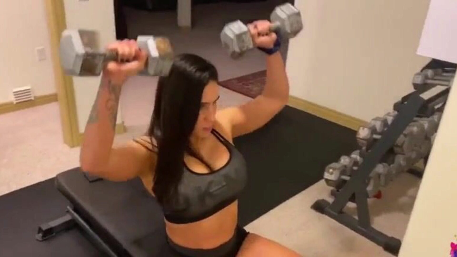 Married latin babe receives ass fucking fucked by her individual coach after workout