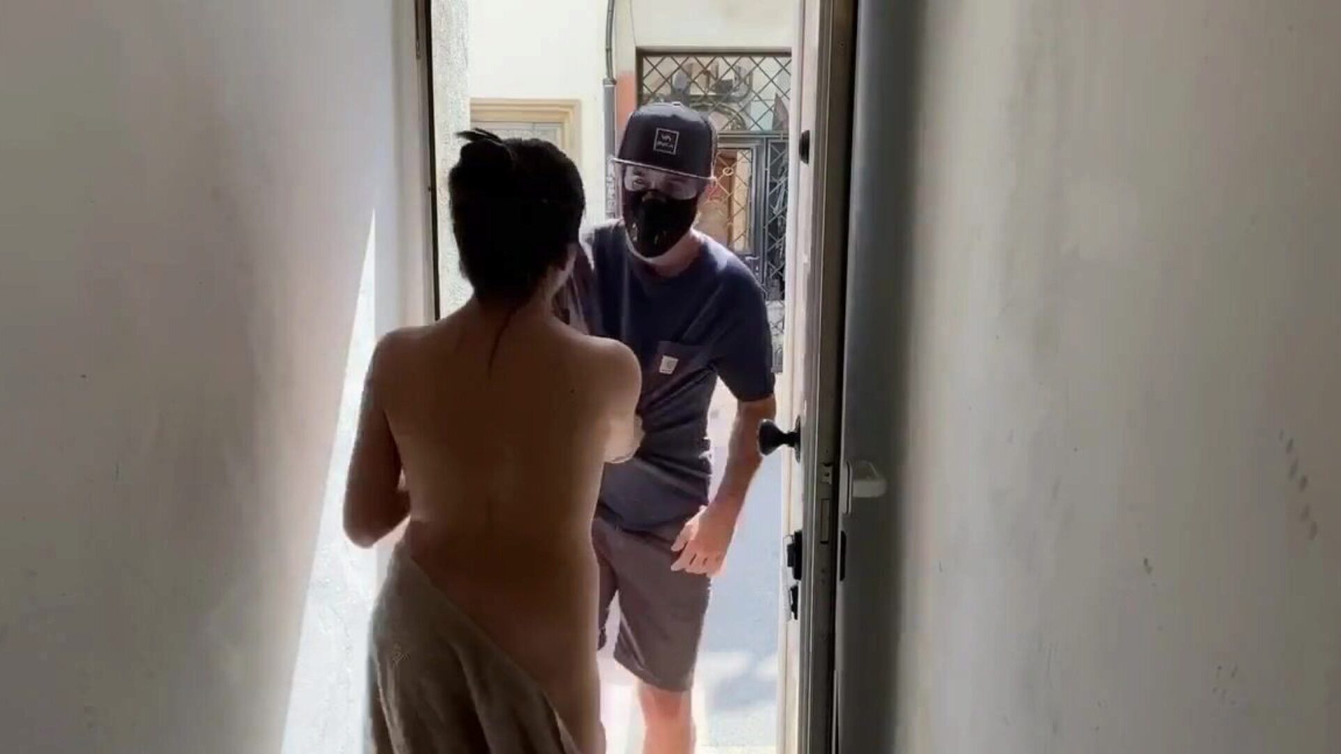 Spy Cam | mother I'd like to fuck Cheating Wife Order Anime Costume and Fucks Amazon Delivery Guy