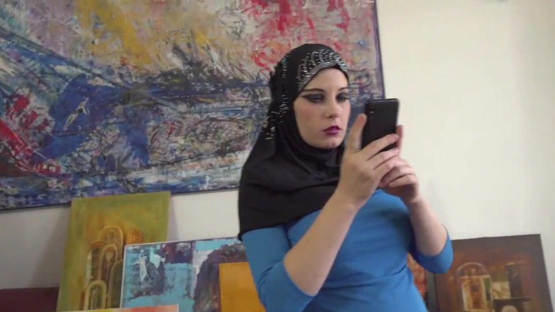 Busty Muslim negotiates with fuck-a-thon